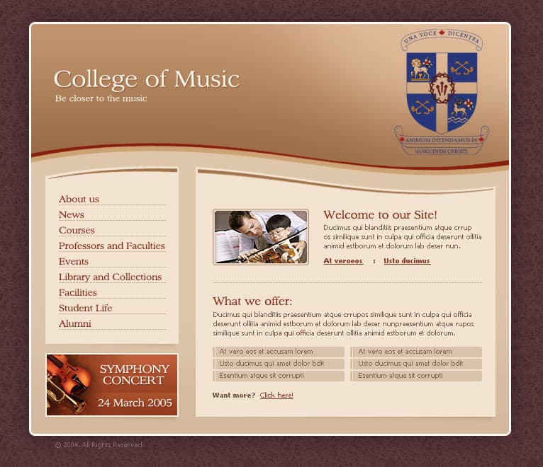 Sample website design